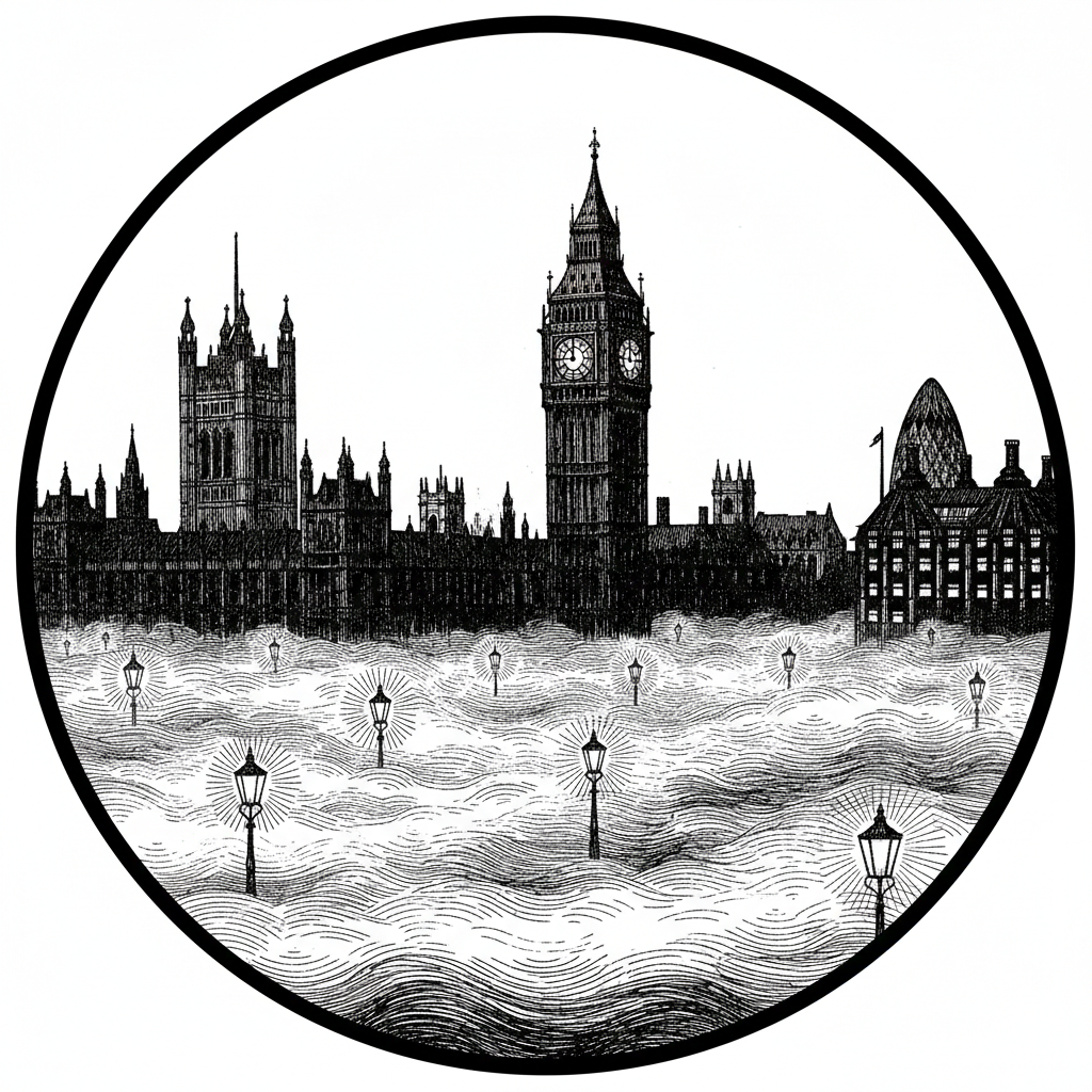 Victorian London skyline